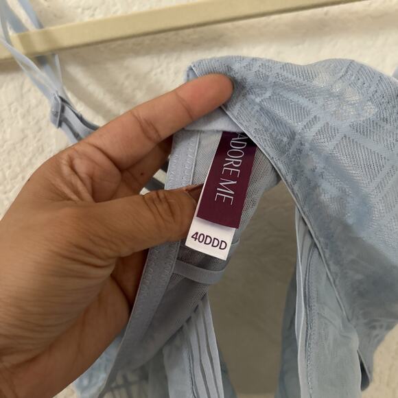 Adore Me Stacie Unlined Baby Blue Matching Set NWT 40DDD - Picture 7 of 7